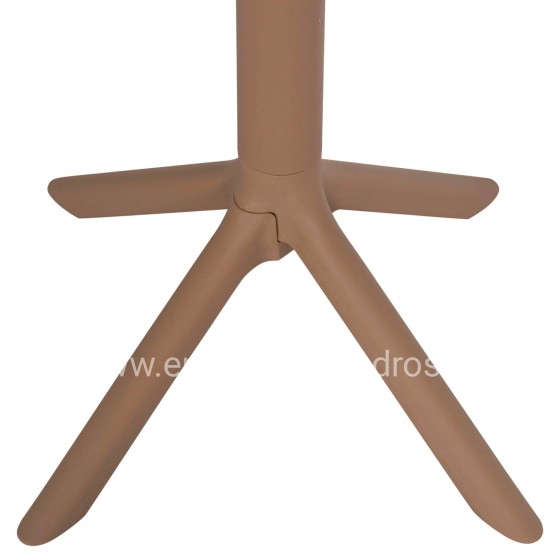 SQUARE POLYPROPYLENE TABLE TERRIN HM6125.14 CAPPUCCINO 60x60x75Hcm.