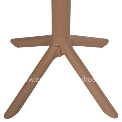 SQUARE POLYPROPYLENE TABLE TERRIN HM6125.14 CAPPUCCINO 60x60x75Hcm.