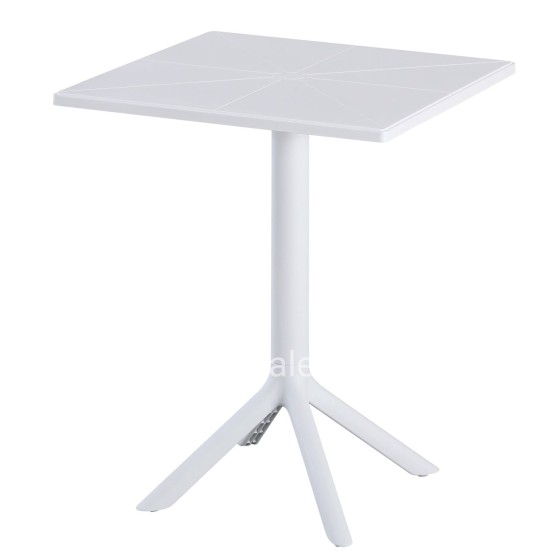 SQUARE POLYPROPYLENE TABLE TERRIN HM6125.11 WHITE 60x60x75Hcm.