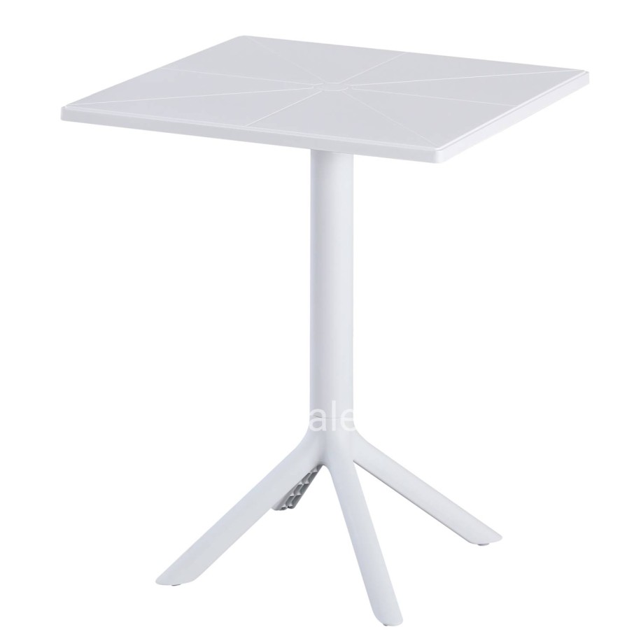 SQUARE POLYPROPYLENE TABLE TERRIN HM6125.11 WHITE 60x60x75Hcm.