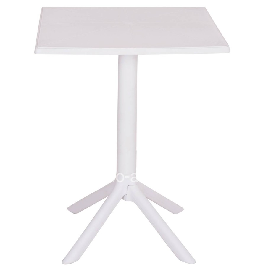 SQUARE POLYPROPYLENE TABLE TERRIN HM6125.11 WHITE 60x60x75Hcm.