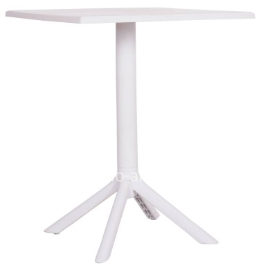 SQUARE POLYPROPYLENE TABLE TERRIN HM6125.11 WHITE 60x60x75Hcm.