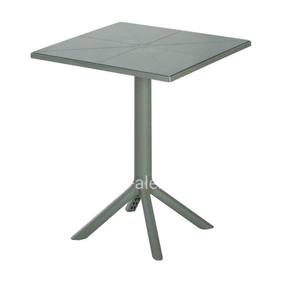 SQUARE POLYPROPYLENE TABLE TERRIN HM6125.15 DARK OLIVE 60x60x75Hcm.