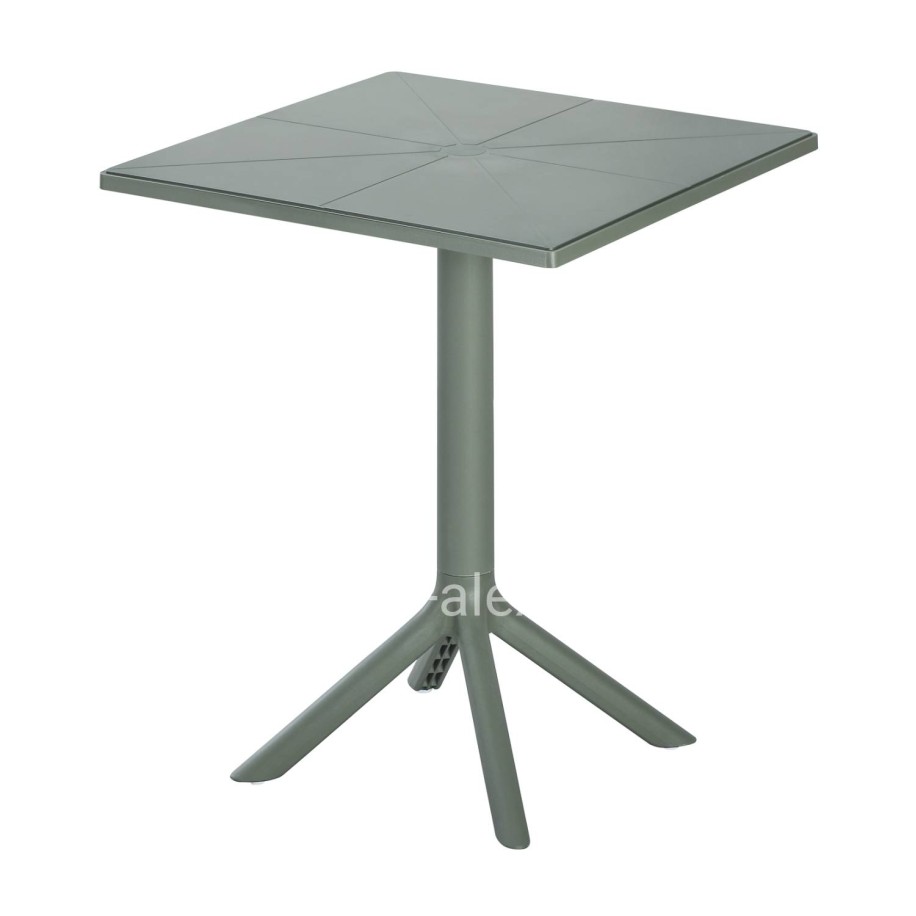 SQUARE POLYPROPYLENE TABLE TERRIN HM6125.15 DARK OLIVE 60x60x75Hcm.