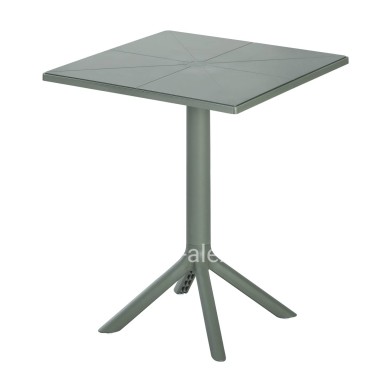 SQUARE POLYPROPYLENE TABLE TERRIN HM6125.15 DARK OLIVE 60x60x75Hcm.
