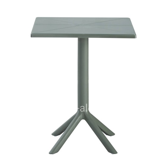 ΤΡΑΠΕΖΙ ΠΟΛΥΠΡΟΠΥΛΕΝΙΟΥ ΤΕΤΡΑΓΩΝΟ TERRIN HM6125.15 DARK OLIVE 60x60x75Υεκ.