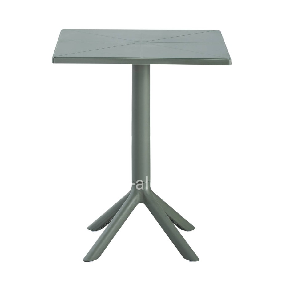 SQUARE POLYPROPYLENE TABLE TERRIN HM6125.15 DARK OLIVE 60x60x75Hcm.