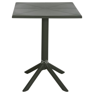 SQUARE POLYPROPYLENE TABLE TERRIN HM6125.15 DARK OLIVE 60x60x75Hcm.