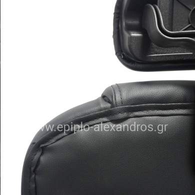 OFFICE CHAIR OCTAVIUS HM1202 BLACK PVC & NYLON- CHROMED METAL BASE 63x73x129Hcm.