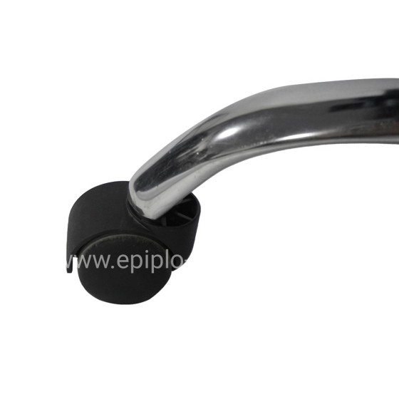 ΚΑΡΕΚΛΑ ΓΡΑΦΕΙΟΥ OCTAVIUS HM1202 ΜΑΥΡΟ PVC & NYLON-ΜΕΤΑΛ.ΧΡΩΜΙΟ ΒΑΣΗ 63x73x129Υεκ