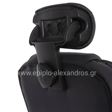 OFFICE CHAIR OCTAVIUS HM1202 BLACK PVC & NYLON- CHROMED METAL BASE 63x73x129Hcm.