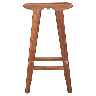 BAR STOOL BUNDY HM6130 TEAK WOOD IN WALNUT 45x40x75Hcm.