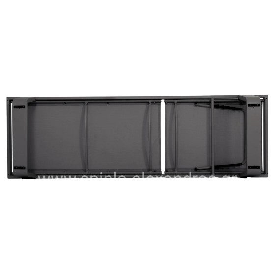 ALUMINUM SUNBED RICKON WITH TESLIN FABRIC HM6292.01 GREY COLOR 198x61,5x97Hcm.