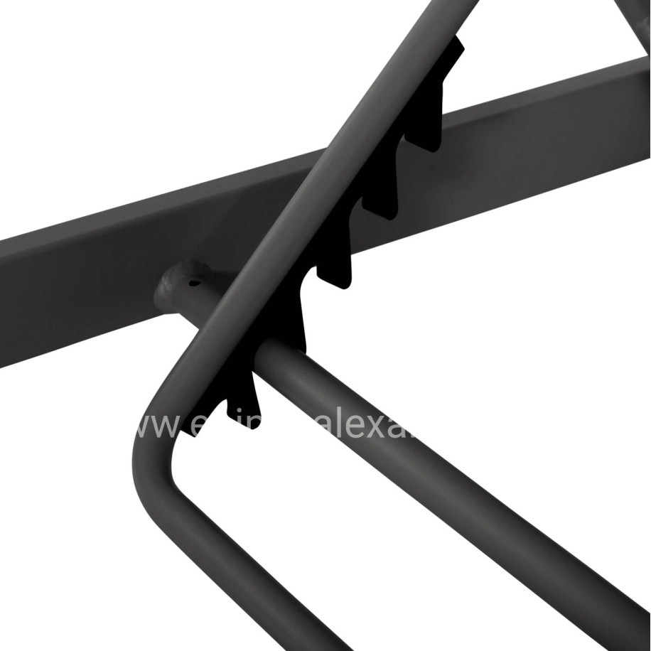 ΞΑΠΛΩΣΤΡΑ ΑΛΟΥΜΙΝΙΟΥ ΜΕ ΥΦΑΣΜΑ TESLIN RICKON HM6292.01 ΣΕ ΓΚΡΙ 198x61,5x97Υεκ.