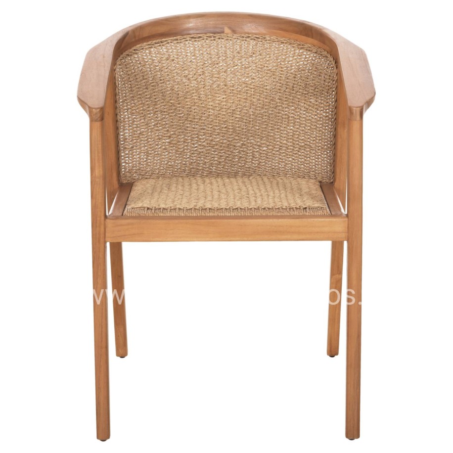 DINING CHAIR RENLY HM18239 TEAK WOOD IN NATURAL-VIRO ROPE 60x59x82Hcm