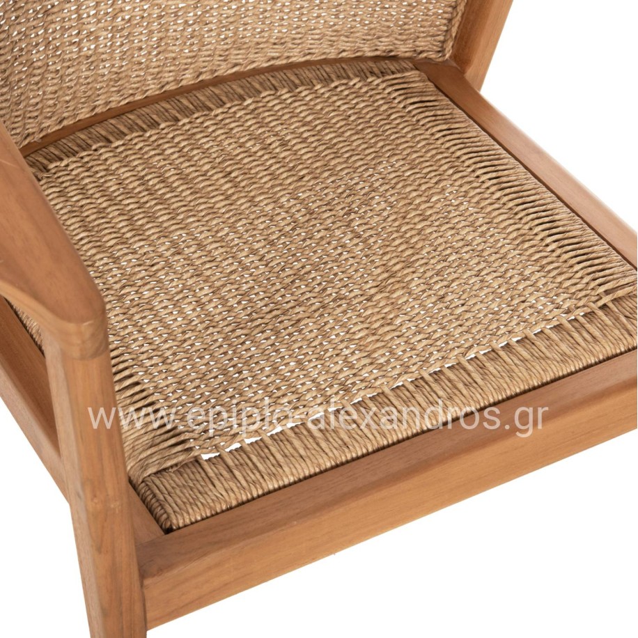 DINING CHAIR RENLY HM18239 TEAK WOOD IN NATURAL-VIRO ROPE 60x59x82Hcm