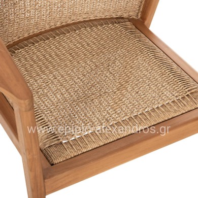 DINING CHAIR RENLY HM18239 TEAK WOOD IN NATURAL-VIRO ROPE 60x59x82Hcm