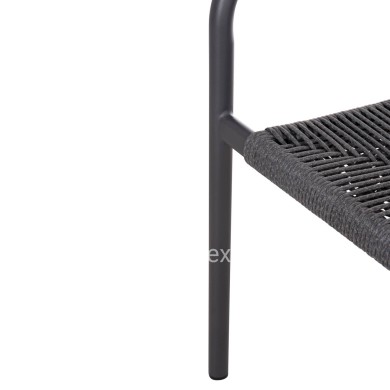 ΠΟΛΥΘΡΟΝΑ ΑΛΟΥΜΙΝΙΟΥ LUCCI HM6266.01 ΣΚΟΥΡΟ ΓΚΡΙ ΣΚΕΛΕΤΟΣ & P.E.RATTAN 58x56x79Υεκ