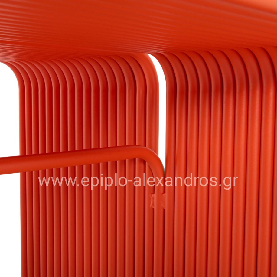 DINING TABLE SERIES INTREPID HM6330.09 ALUMINUM IN ORANGE 121x70x70Hcm.