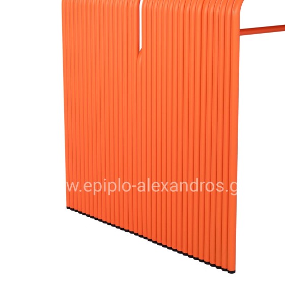 DINING TABLE SERIES INTREPID HM6330.09 ALUMINUM IN ORANGE 121x70x70Hcm.