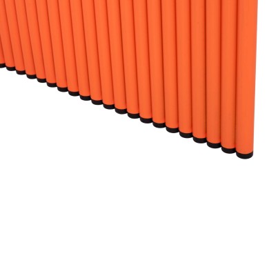 DINING TABLE SERIES INTREPID HM6330.09 ALUMINUM IN ORANGE 121x70x70Hcm.