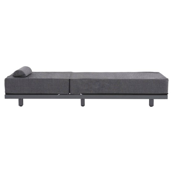PROFESSIONAL SUNLOUNGER JESSIE HM10714.03 DARK GREY ALUMINUM & CUSHION 200x71x79Hcm.