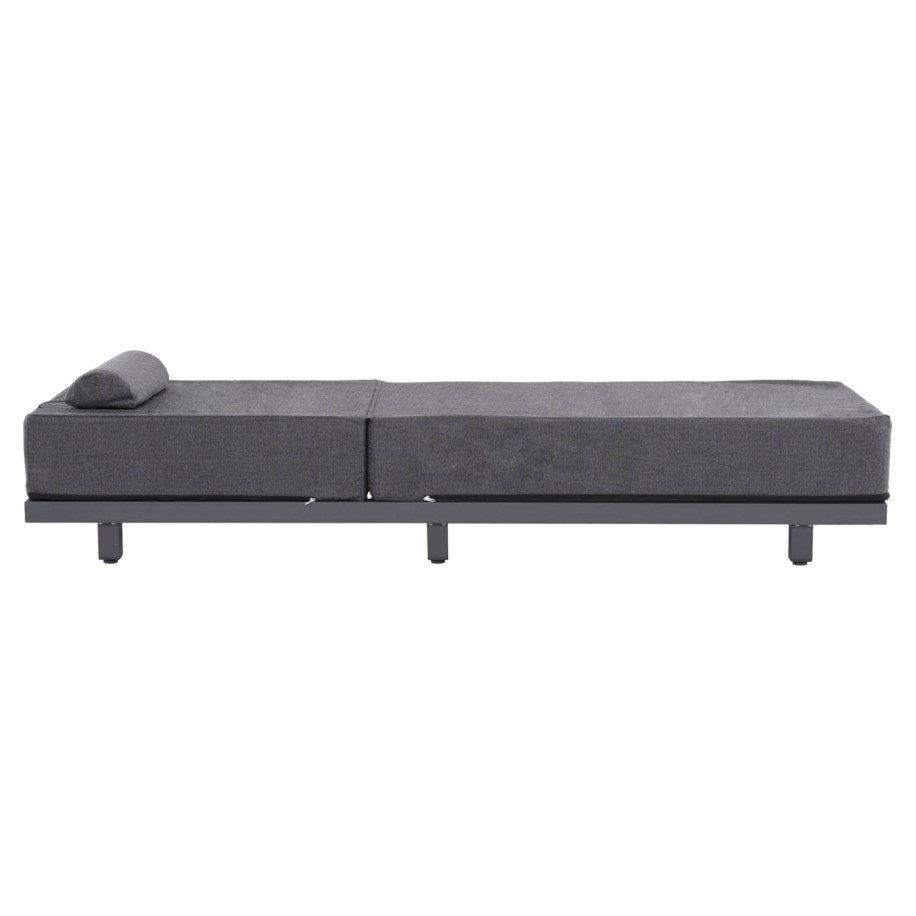 PROFESSIONAL SUNLOUNGER JESSIE HM10714.03 DARK GREY ALUMINUM & CUSHION 200x71x79Hcm.