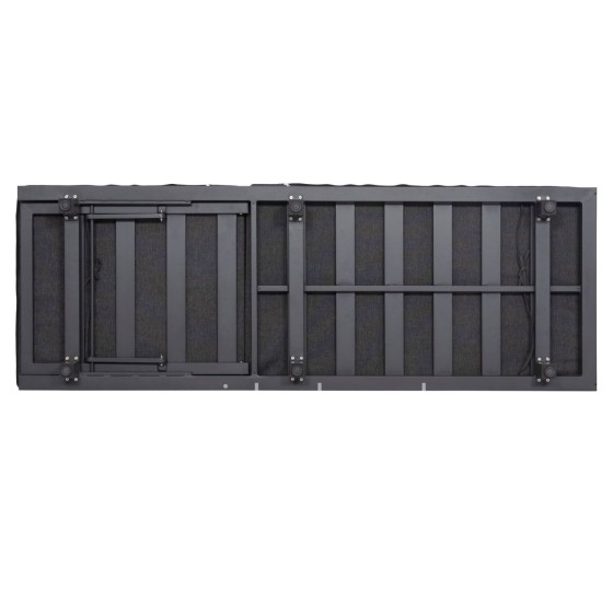 PROFESSIONAL SUNLOUNGER JESSIE HM10714.03 DARK GREY ALUMINUM & CUSHION 200x71x79Hcm.