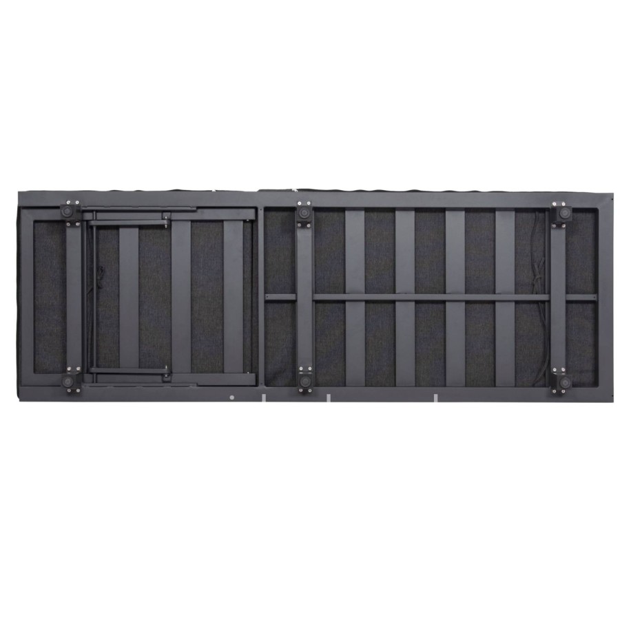 PROFESSIONAL SUNLOUNGER JESSIE HM10714.03 DARK GREY ALUMINUM & CUSHION 200x71x79Hcm.