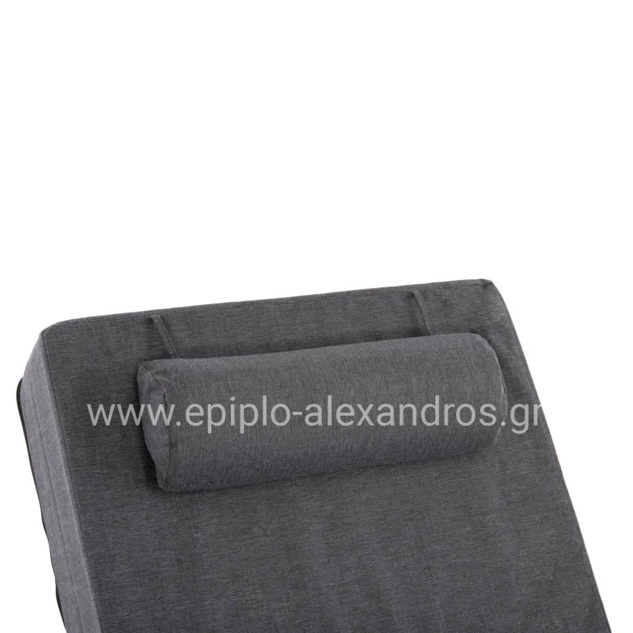 PROFESSIONAL SUNLOUNGER JESSIE HM10714.03 DARK GREY ALUMINUM & CUSHION 200x71x79Hcm.