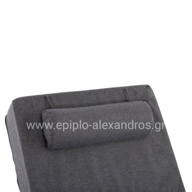 PROFESSIONAL SUNLOUNGER JESSIE HM10714.03 DARK GREY ALUMINUM & CUSHION 200x71x79Hcm.