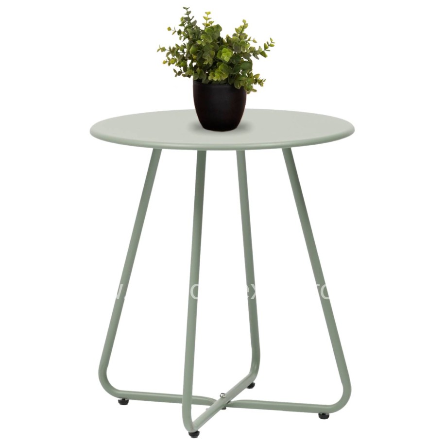 SIDE TABLE ROUND SAMMON HM6271.06 METAL IN PISTACHIO GREEN COLOR Φ45x50Hcm.