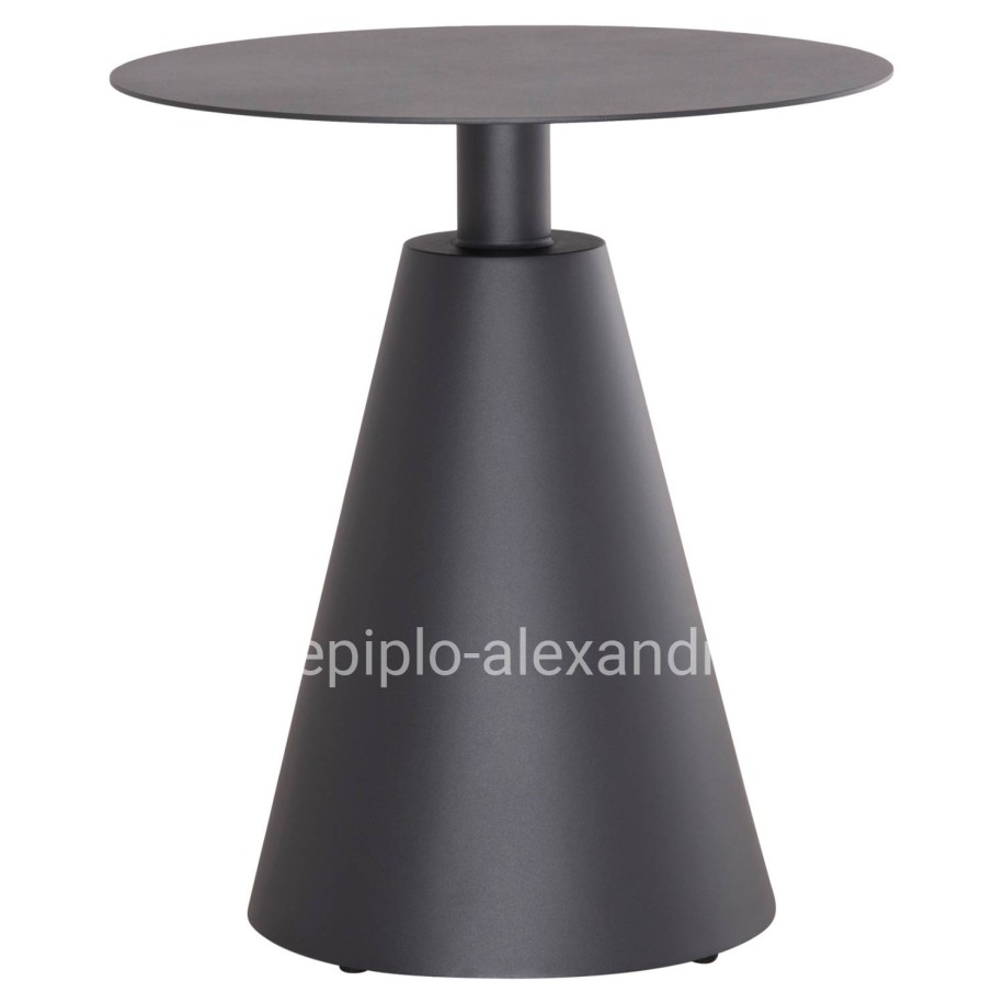 OUTDOOR ROUND SIDE TABLE SERA HM6270.01 ALUMINUM IN GREY Φ50x56Hcm.