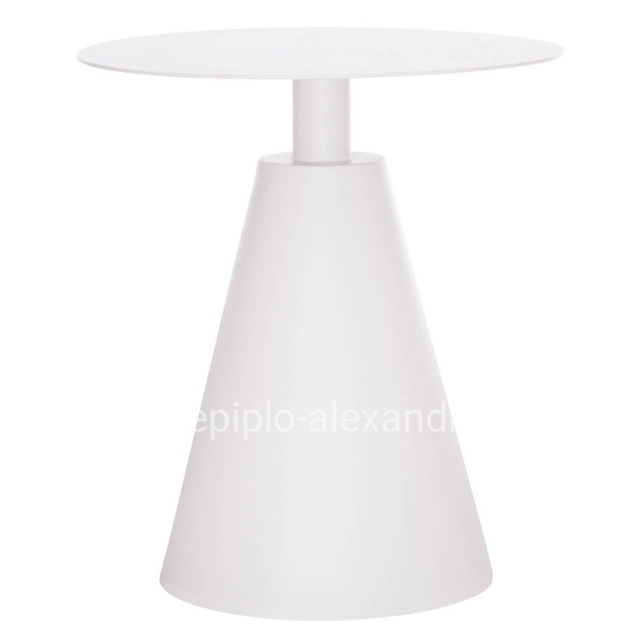 ΤΡΑΠΕΖΑΚΙ ΒΟΗΘ. ΣΤΡΟΓΓΥΛΟ ΕΞ.ΧΩΡΟΥ SERA HM6270.02 ΛΕΥΚΟ ΑΛΟΥΜΙΝΙΟ Φ50x56Υεκ.