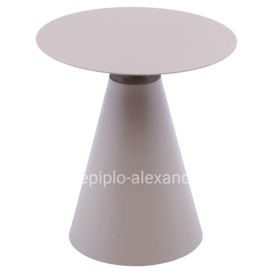 OUTDOOR ROUND SIDE TABLE SERA HM6270.03 ALUMINUM IN CAPPUCCINO COLOR Φ50x56Hcm.