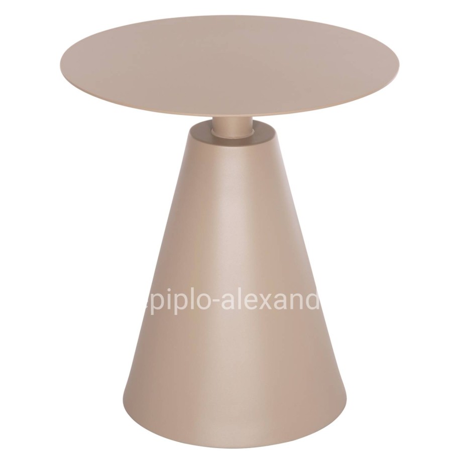 OUTDOOR ROUND SIDE TABLE SERA HM6270.03 ALUMINUM IN CAPPUCCINO COLOR Φ50x56Hcm.