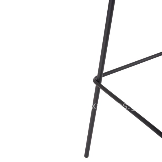 BAR STOOL VINCENT HM8579.23 BROWN FABRIC-METAL BLACK FRAME 47x46x104Hcm.