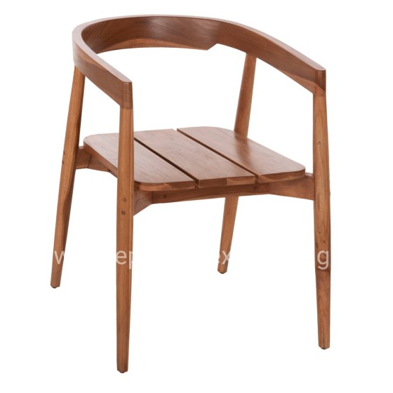 DINING ARMCHAIR ADONIS HM6938 TEAK WOOD IN NATURAL COLOR 53x54x73Hcm.