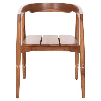 DINING ARMCHAIR ADONIS HM6938 TEAK WOOD IN NATURAL COLOR 53x54x73Hcm.