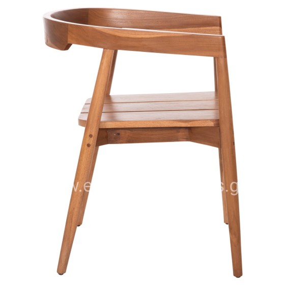 DINING ARMCHAIR ADONIS HM6938 TEAK WOOD IN NATURAL COLOR 53x54x73Hcm.