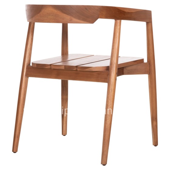 DINING ARMCHAIR ADONIS HM6938 TEAK WOOD IN NATURAL COLOR 53x54x73Hcm.