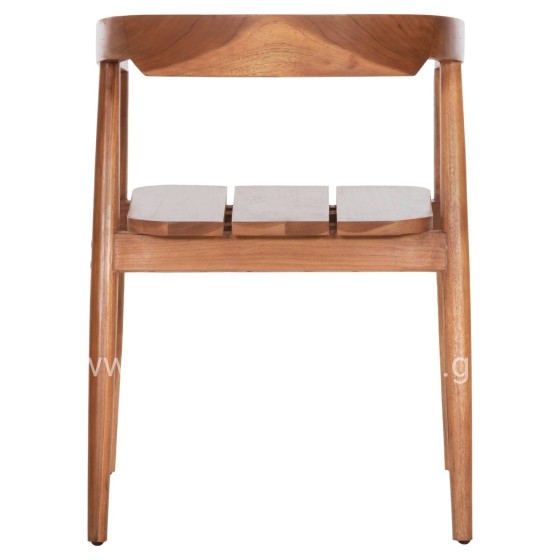 DINING ARMCHAIR ADONIS HM6938 TEAK WOOD IN NATURAL COLOR 53x54x73Hcm.