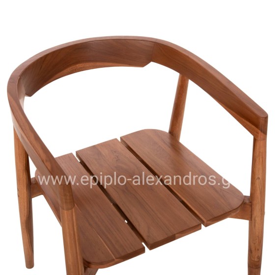 DINING ARMCHAIR ADONIS HM6938 TEAK WOOD IN NATURAL COLOR 53x54x73Hcm.