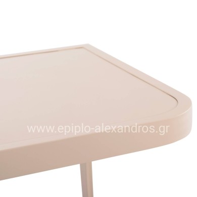 SUNBED SIDE TABLE RICKON HM6324.04 ALUMINUM IN CHAMPAGNE COLOR 45x48x49,5Hcm.
