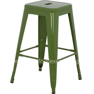 ΣΚΑΜΠΟ ΜΕΣΑΙΟΥ ΥΨΟΥΣ ΜΕΤΑΛΛΙΚΟ MELITA-PRO HM8573.53 ΣΕ LIGHT OLIVE GREEN 43x43x67Υεκ.