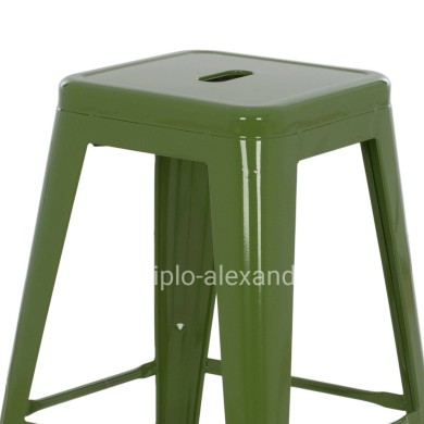 ΣΚΑΜΠΟ ΜΕΣΑΙΟΥ ΥΨΟΥΣ ΜΕΤΑΛΛΙΚΟ MELITA-PRO HM8573.53 ΣΕ LIGHT OLIVE GREEN 43x43x67Υεκ.
