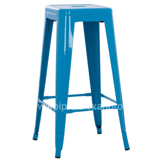 BAR STOOL MELITA-PRO HM8642.48 METAL IN BLUE 43x43x78Hcm.