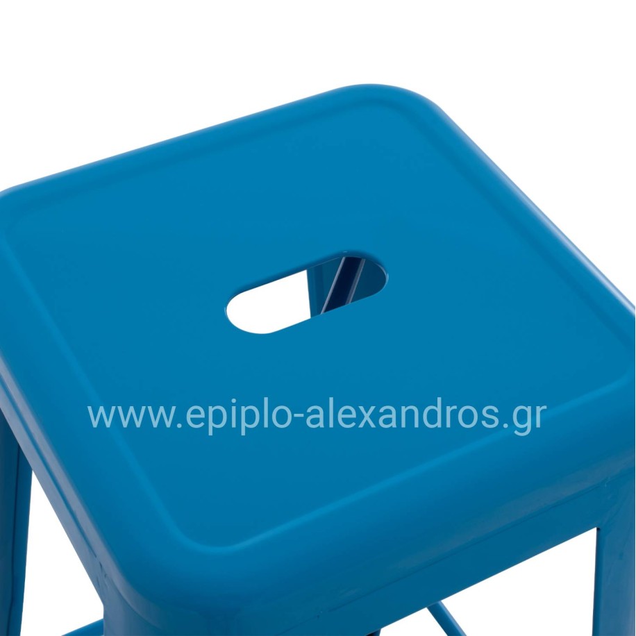 BAR STOOL MELITA-PRO HM8642.48 METAL IN BLUE 43x43x78Hcm.