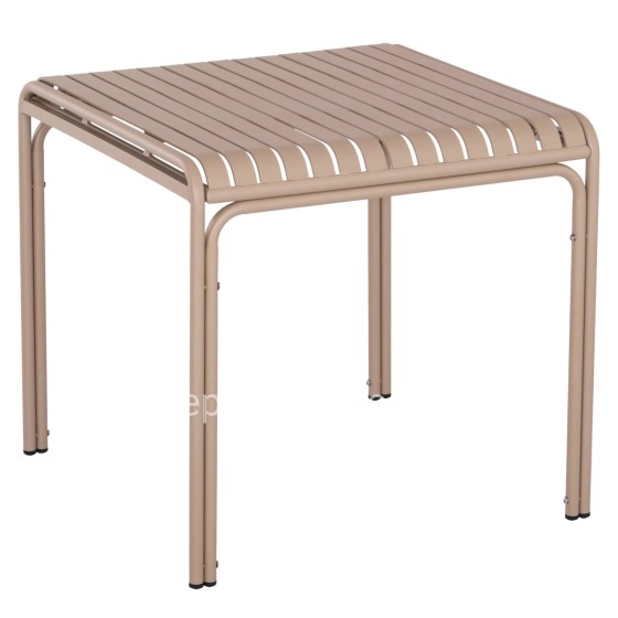 OUTDOOR SQUARE ALUMINUM TABLE RACHEL HM6338.04 CHAMPAGNE COLOR 80x80x76Hcm.