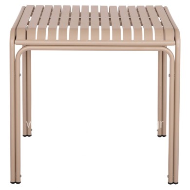 ΤΡΑΠΕΖΙ ΤΕΤΡΑΓΩΝΟ ΑΛΟΥΜΙΝΙΟΥ RACHEL HM6338.04 ΣΑΜΠΑΝΙ 80x80x76Υεκ.